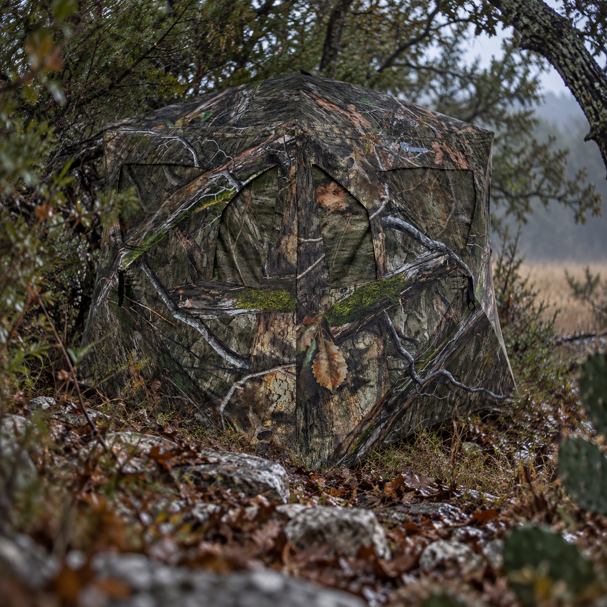 Ameristep Brickhouse Wide Bottom Extreme Ground Blind – Mossy Oak DNA XL