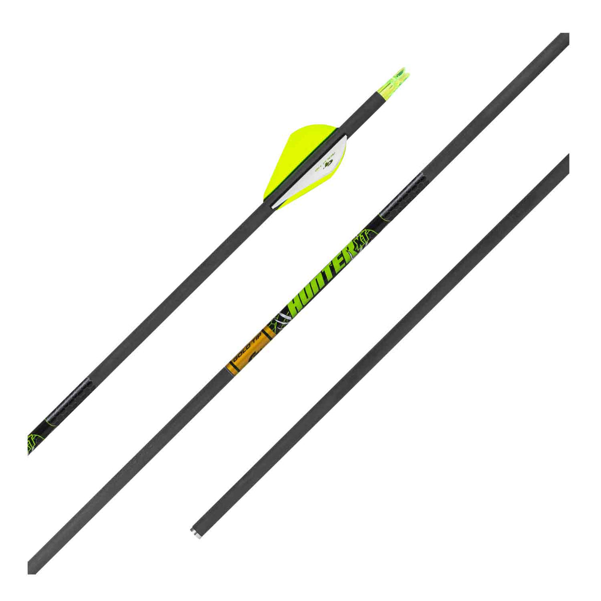 Gold Tip Hunter XT fletched arrow with 2 inch vanes