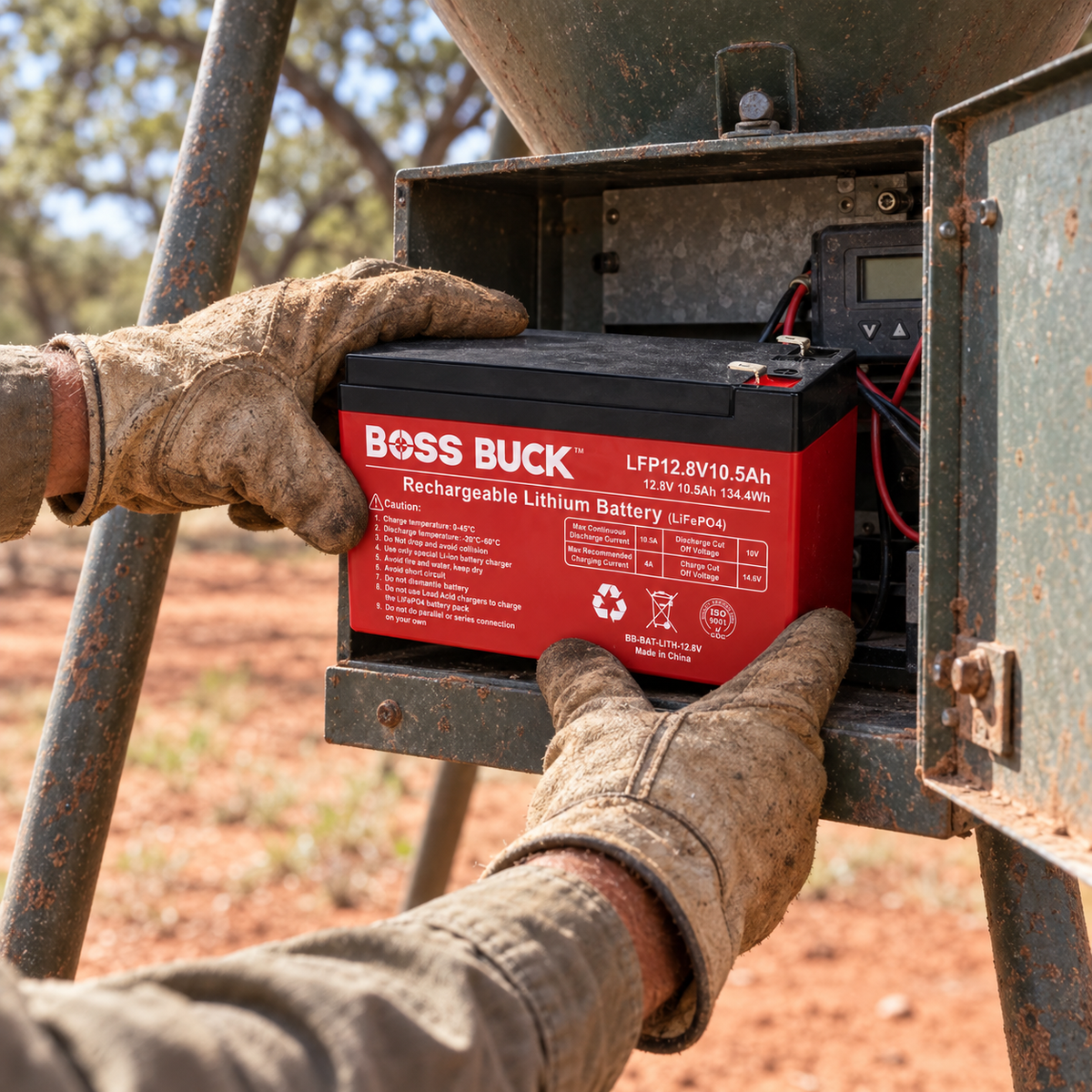Boss Buck 12V 10.5Ah Lithium Feeder Battery