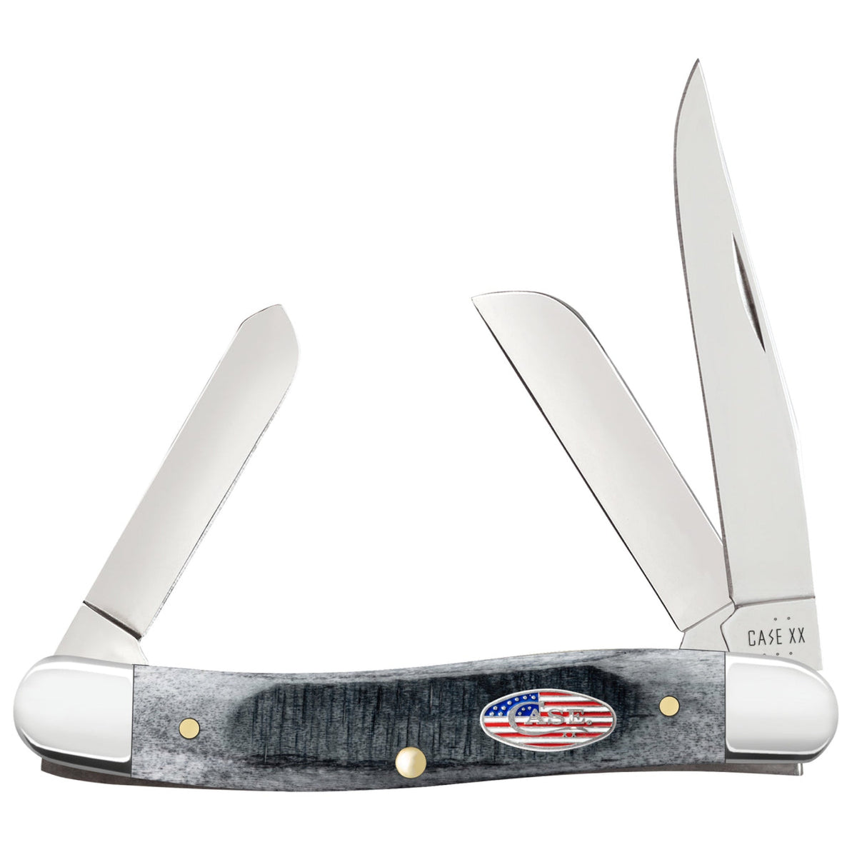 Case Grey Bone Sawcut Jig Medium Stockman pocket knife