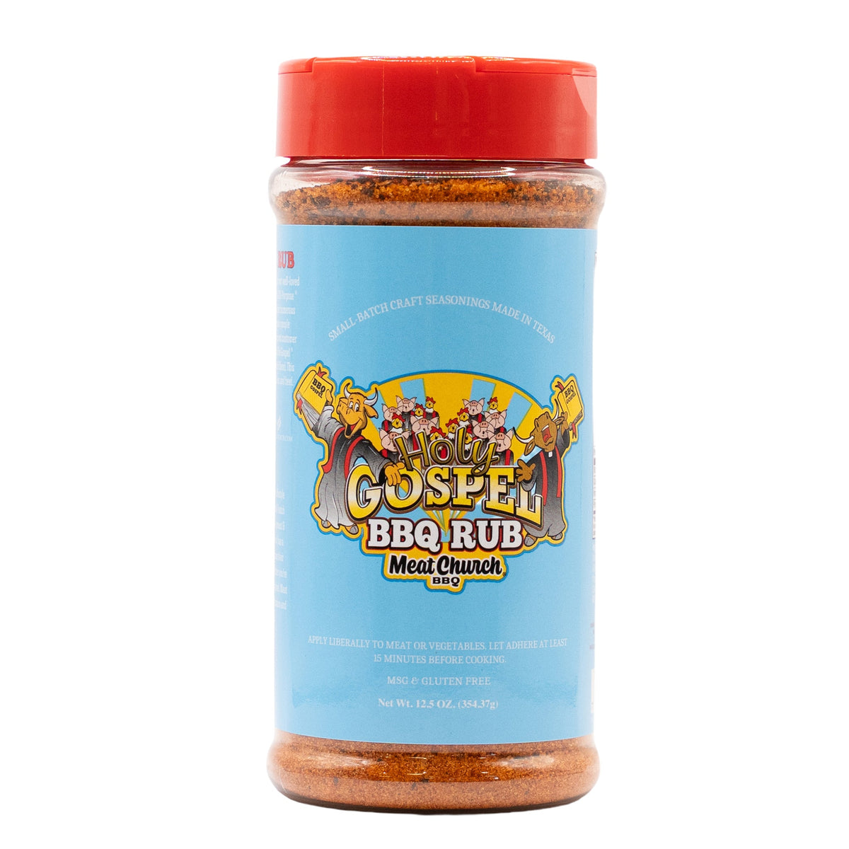 Meat Church Holy Gospel BBQ rub shaker