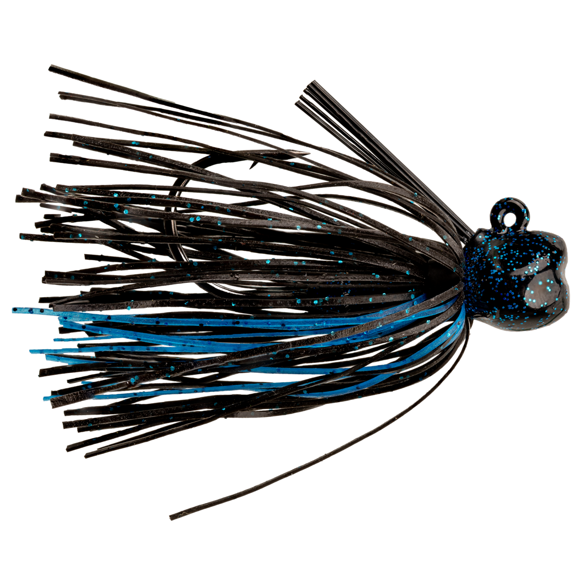 Strike King Bitsy Football Jig 3/8 oz, Black & Blue