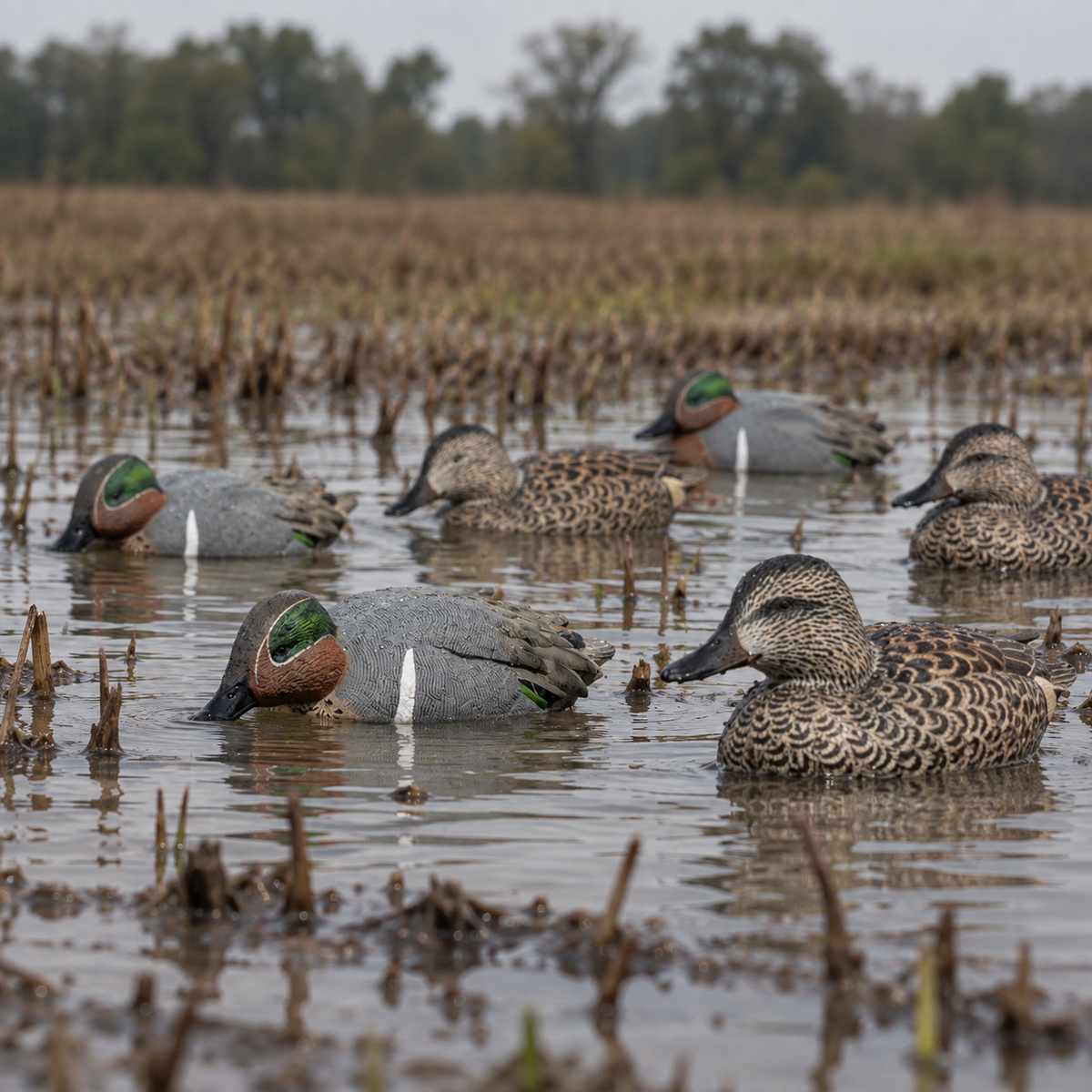 Avian-X TopFlight Green-Winged Teal Decoys – 6 Pack