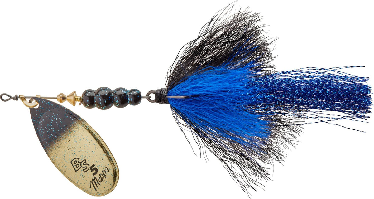 Mepps Bronze Slammer gold blade Black & Blue 1/2 oz