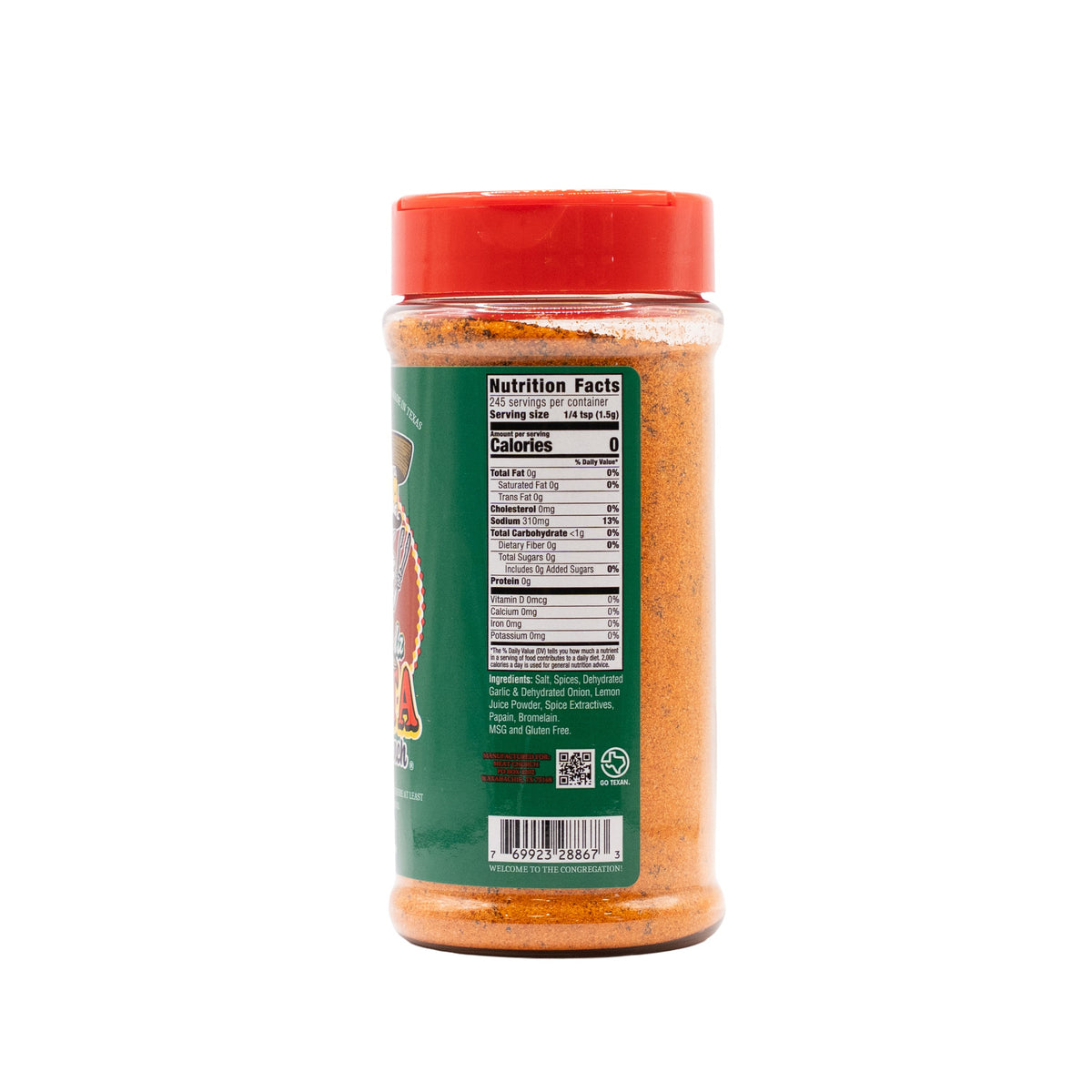 Meat Church fajita seasoning nutrition and ingredients