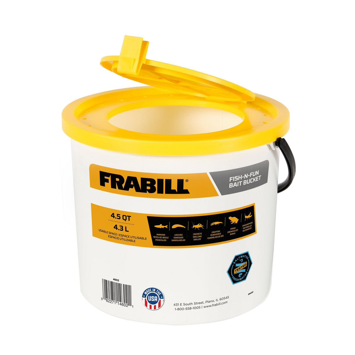 Frabill Fish-N-Fun 4.5 quart bait bucket