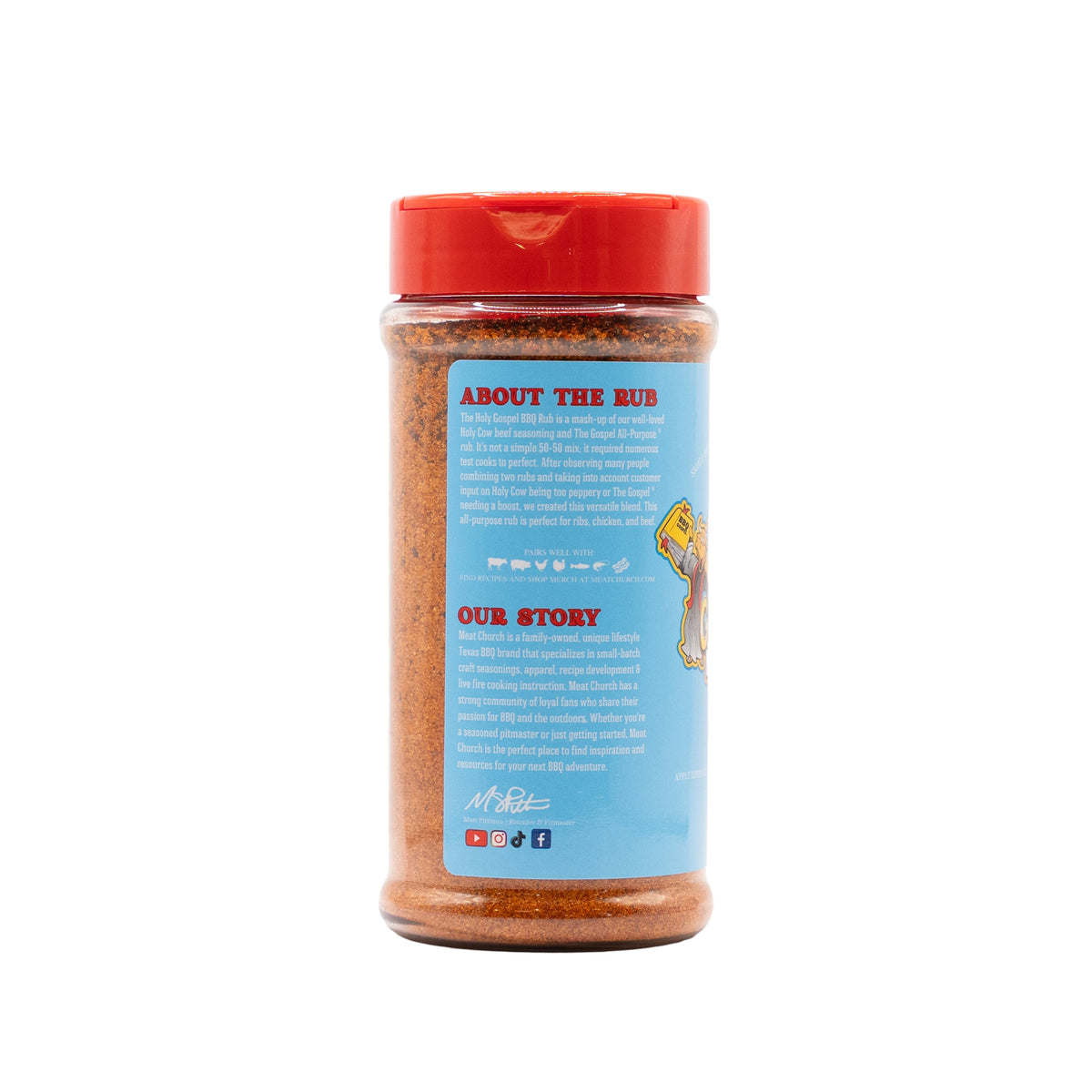 Meat Church Holy Gospel shaker, side