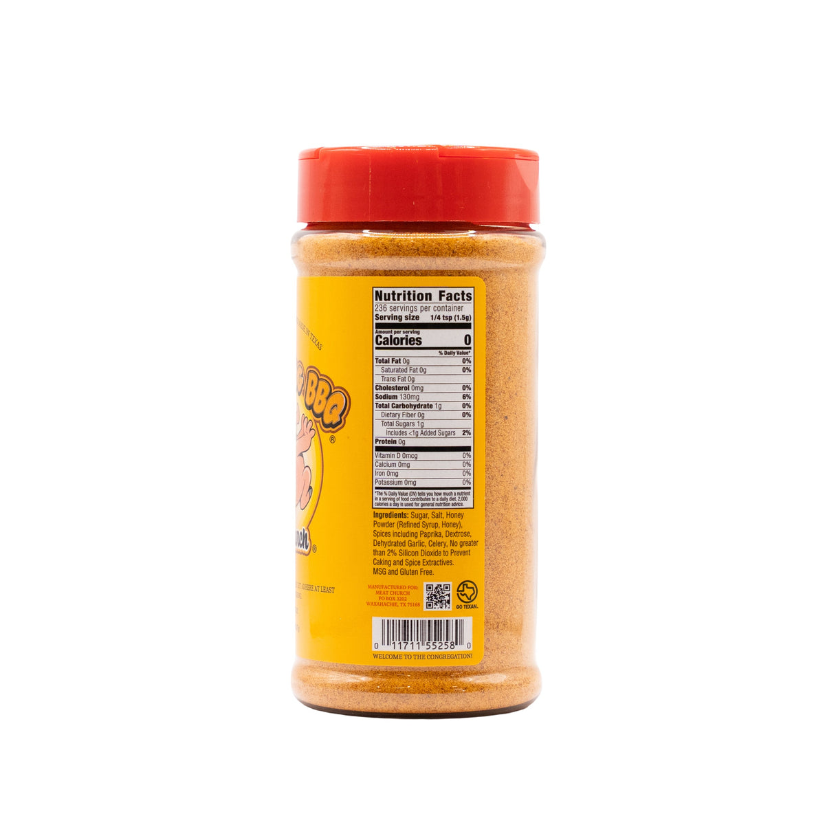 Meat Church Honey Hog nutrition and ingredients