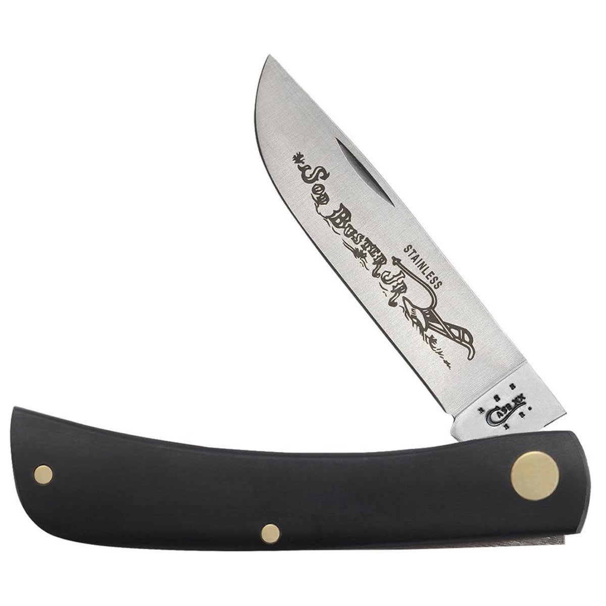 Case Black Synthetic Smooth Sod Buster Jr pocket knife