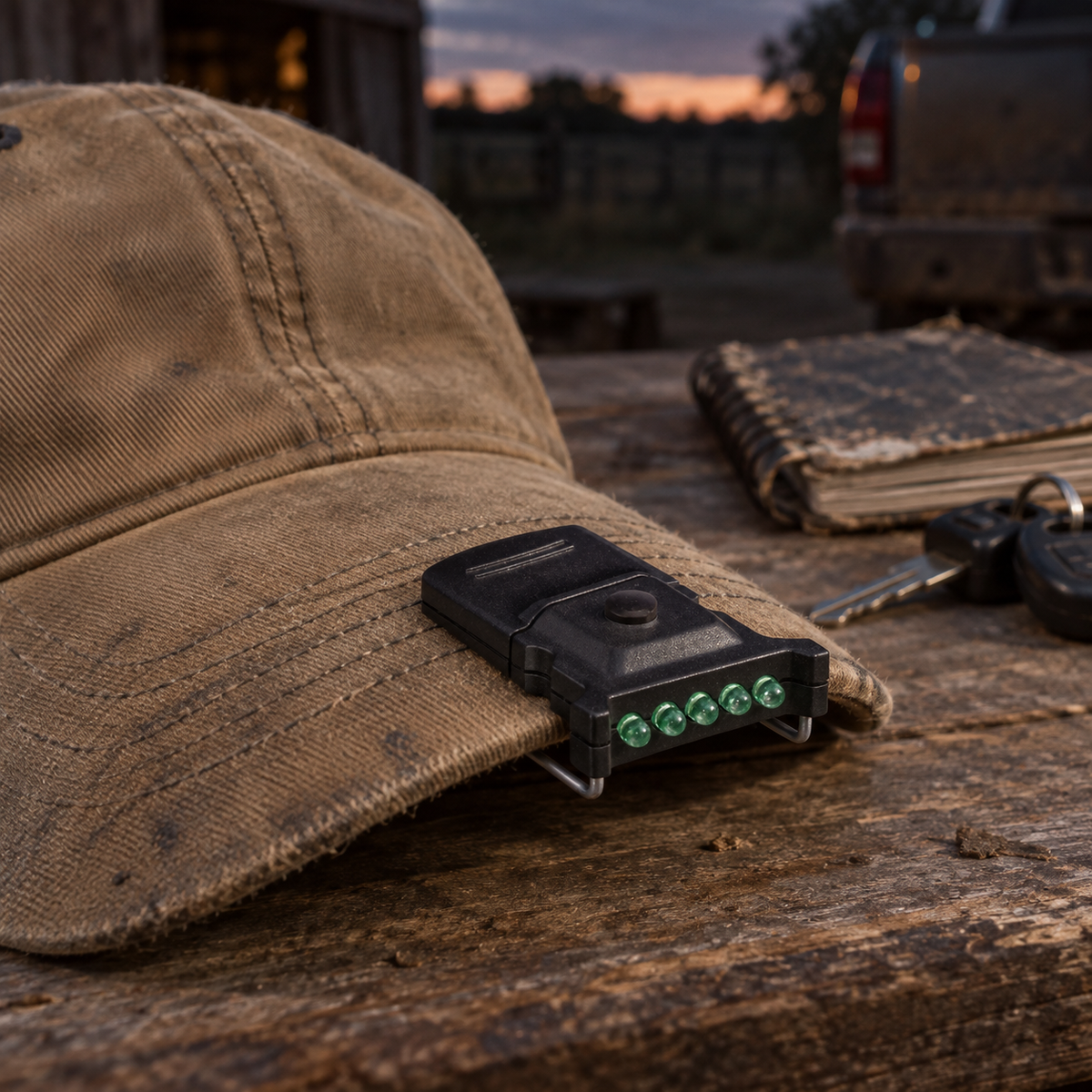 Cyclops Micro Hat Clip Light – Green