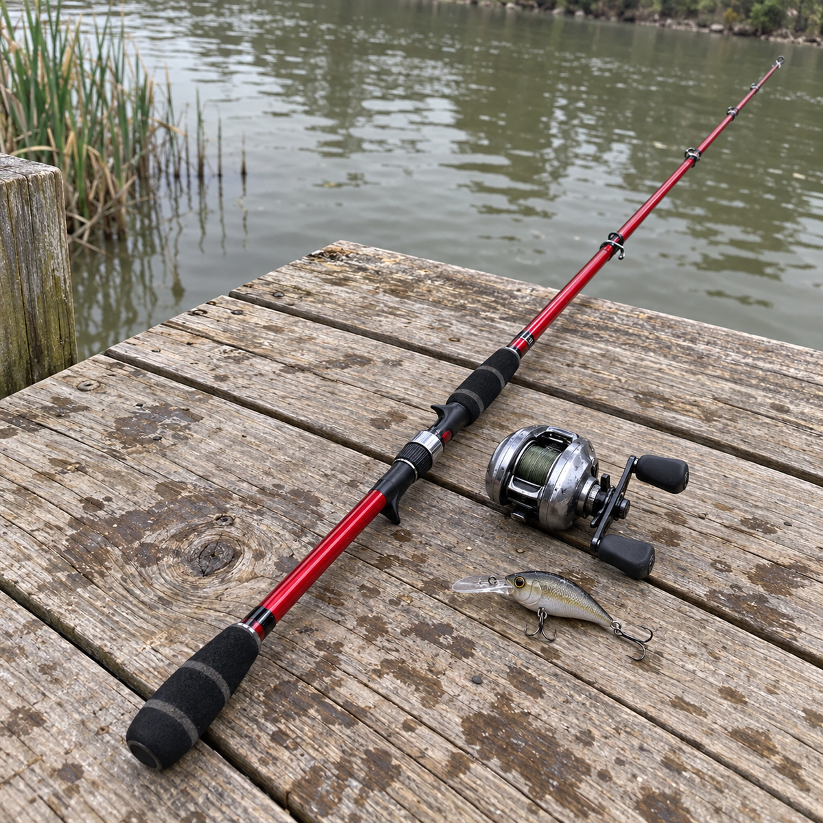 Phenix Crankbait XG Glass Casting Rod – 7'0" Red