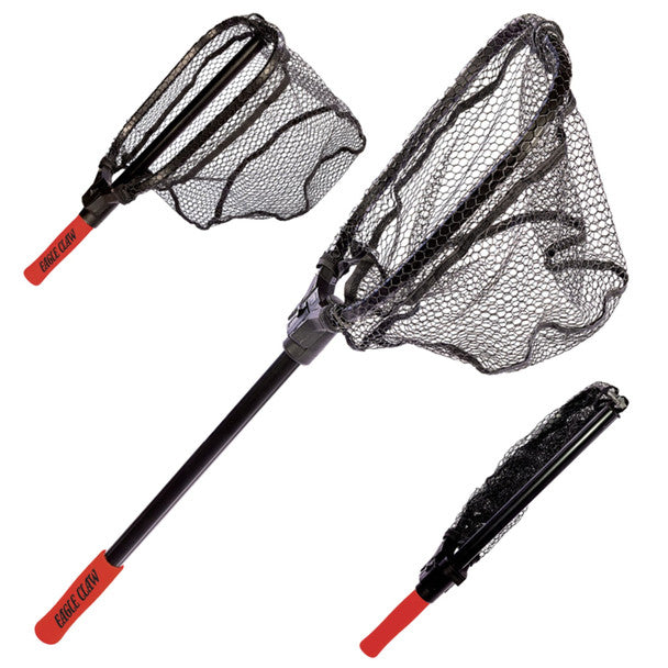 Eagle Claw folding net shown folded and extended