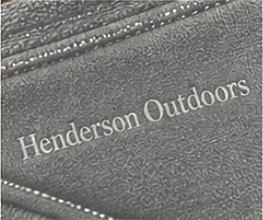 Close-up of the Henderson Outdoors left-chest embroidery