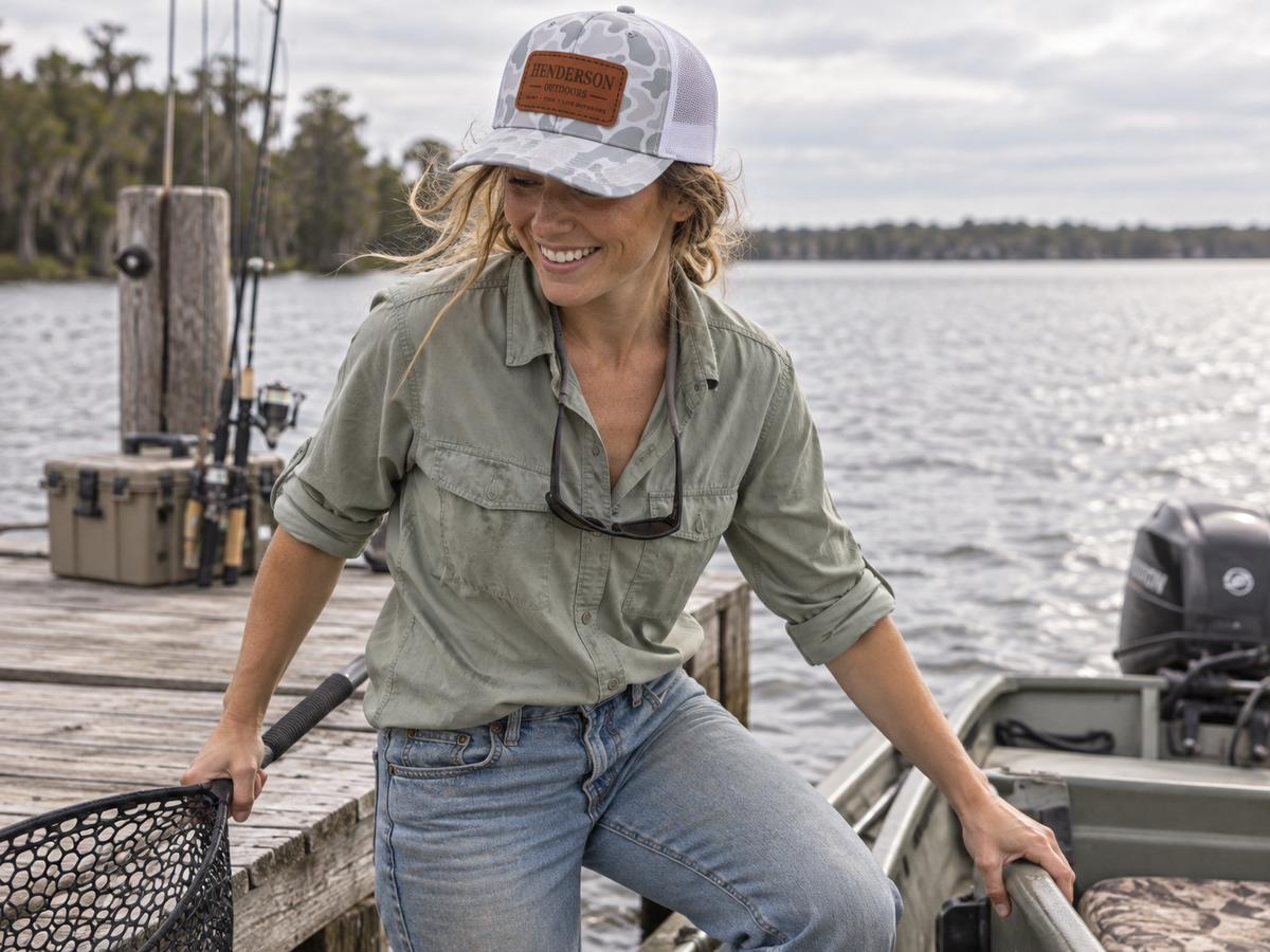 Henderson Outdoors Leather Patch Hat