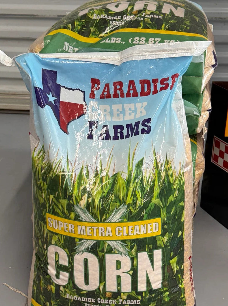 Paradise Creek Farms Super Metra Cleaned deer corn, 50 lb bag