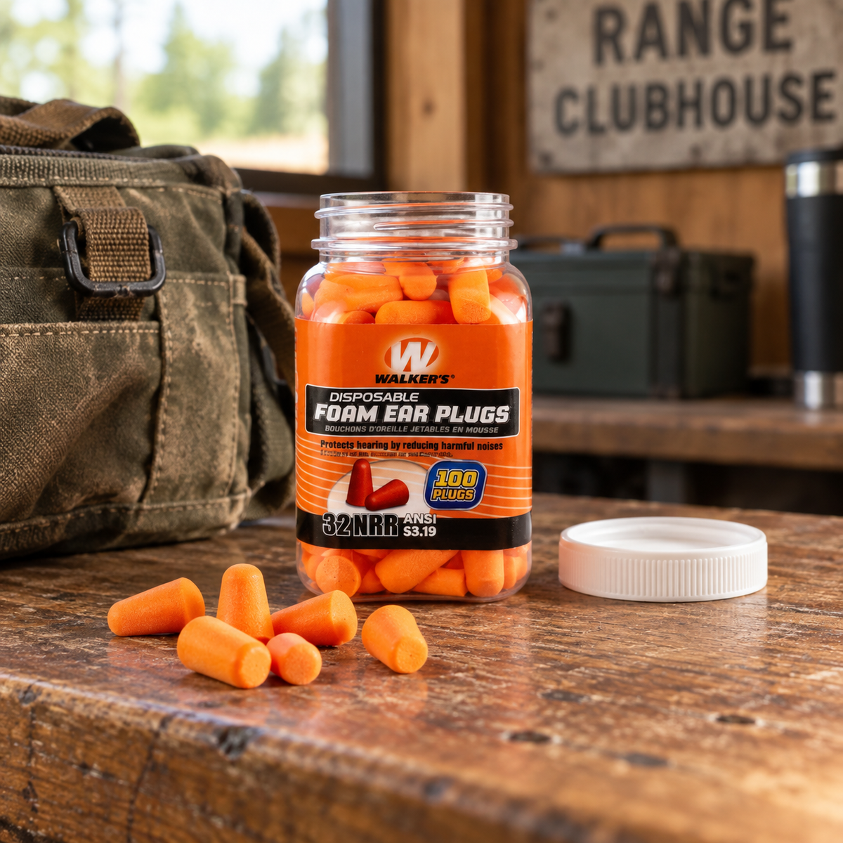 Walker's Foam Ear Plugs – 50 Pair Jar